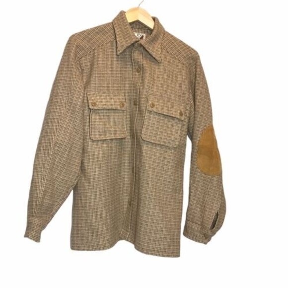 Vintage 1970 Pendleton 100% Virgin Wool Size Large Elbow Patches - Picture 4 of 15